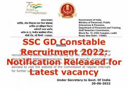 SSC GD Constable Recruitment 2022: SSC GD Constable PET/PST एडमिट कार्ड जारी