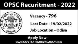 OPSC Asst Section Officer Jobs 2022 - 796 Asst Section Officer Vacancy